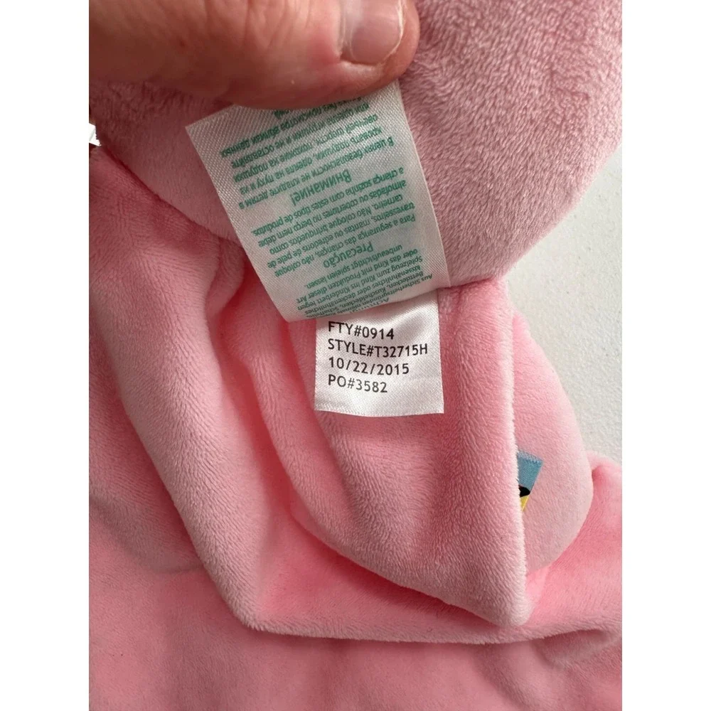 Taggies Pink Bunny Baby Lovey Security Blanket Textured Tags Soft Plush Easter‎
